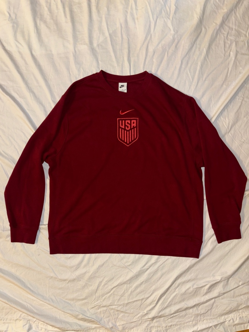 Nike Team Red/Rich Maroon USA Soccer Crewneck Sweatshirt - XX Large